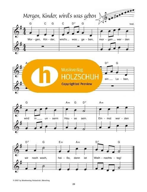 Morgen, Kinder, wirds was geben